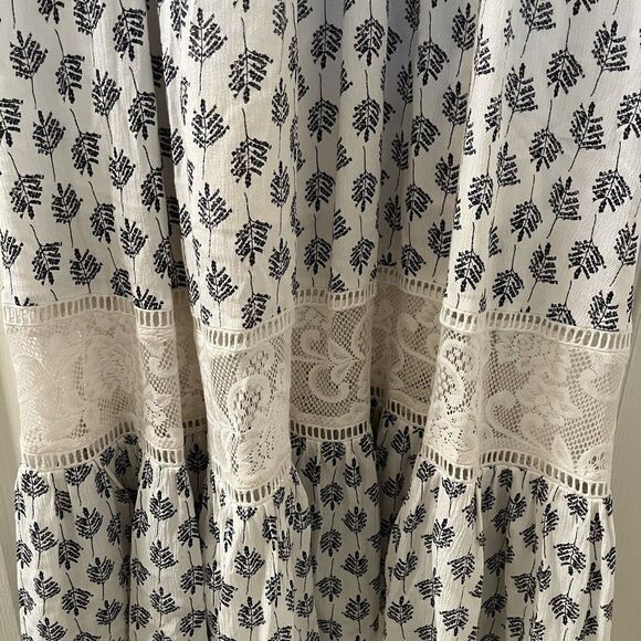 Joyfolie Mia Joy Alicia Maxi Dress Blue Leaf Print Boho Girls Size 8 - Picture 14 of 14